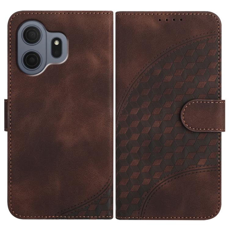 Elephant Head Embossed Phone Leather Case with Lanyard, For TCL K70 5G, For TCL K70 SE T453D, For TCL K70 Power 4G, For TCL NxtPaper 70 Pro 5G, For TCL 60 SE NxtPaper 5G, For TCL 60 SE / TCL 605, For TCL 60R 5G, For TCL 503                             ...