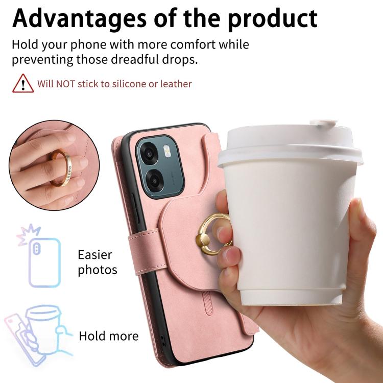 Ring Zipper Wallet RFID Blocking MagSafe Leather Phone Case, For OPPO A6 Global / A6s / A6c / A6t Pro, For OPPO K15 Pro+, For OPPO K15 Pro 5G, For OPPO K12s / K13x / K13, For OPPO Reno13 F, For OPPO Find X8, For OPPO A3 Pro Global / A80 5G             ...