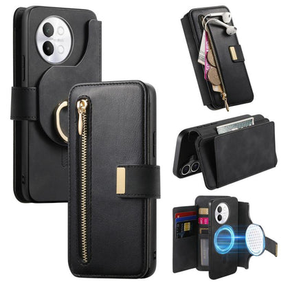 Ring Zipper Wallet RFID Blocking MagSafe Leather Phone Case, For vivo Y60 5G / Y05 4G / Y21 5G / Y11d 5G, For vivo V70 FE 5G, For vivo S50 / V70 / V70 Elite 5G, For vivo Y500i 5G, For vivo V60 Lite 4G / 5G, For vivo V60 5G, For vivo S18e 5G