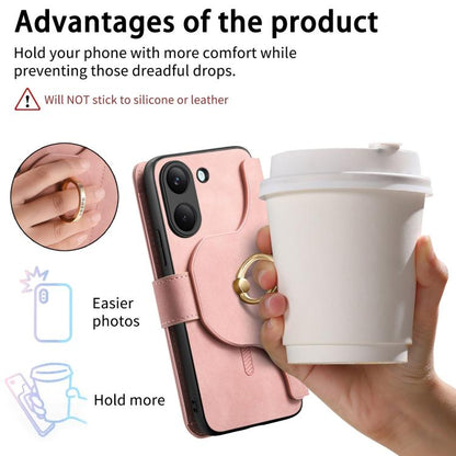Ring Zipper Wallet RFID Blocking MagSafe Leather Phone Case, For Honor Play 80 Plus 5G, For Honor 600 Lite Global, For Honor 200 Pro, For Honor Play7T 5G