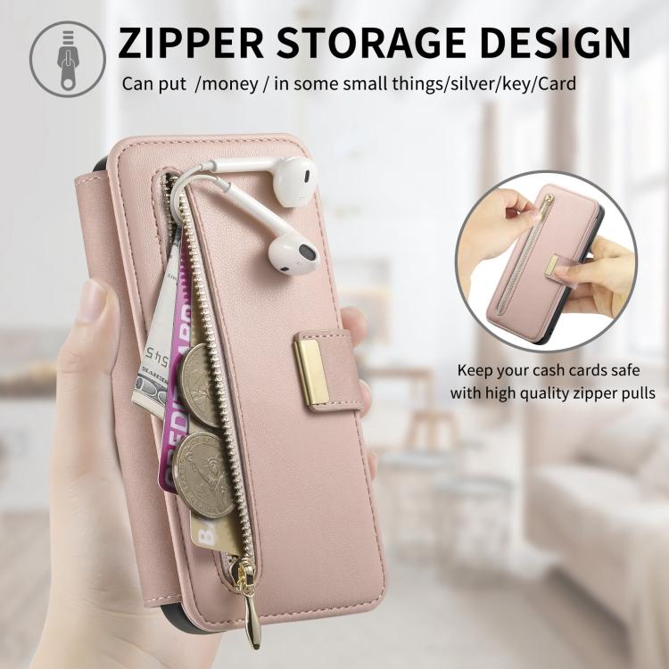 Ring Zipper Wallet RFID Blocking MagSafe Leather Phone Case, For OnePlus 15T, For OnePlus Ace 5 / 5 Pro, For OnePlus 13, For OnePlus 12R  5G / Ace 3