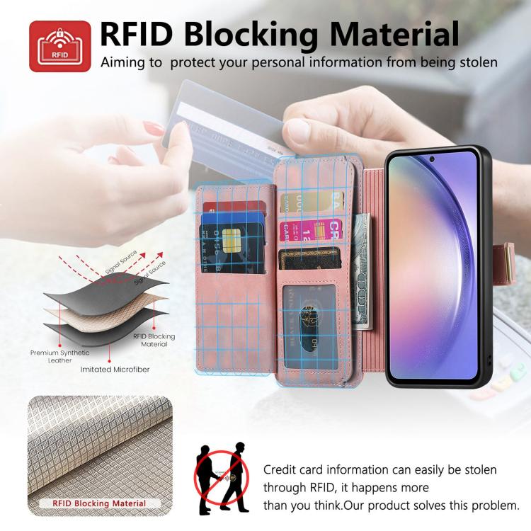 Ring Zipper Wallet RFID Blocking MagSafe Leather Phone Case, For OnePlus 15T, For OnePlus Ace 5 / 5 Pro, For OnePlus 13, For OnePlus 12R  5G / Ace 3