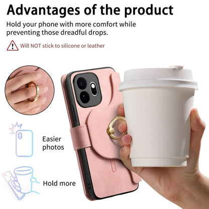 Ring Zipper Wallet RFID Blocking MagSafe Leather Phone Case, For OnePlus 15T, For OnePlus Ace 5 / 5 Pro, For OnePlus 13, For OnePlus 12R  5G / Ace 3