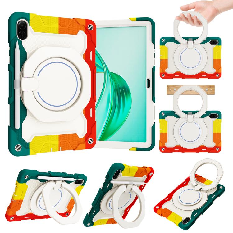 Armor Portable Rotating Ring Holder Silicone Tablet Case, For Honor Pad X9 Pro, For Honor Pad X9 / X8a