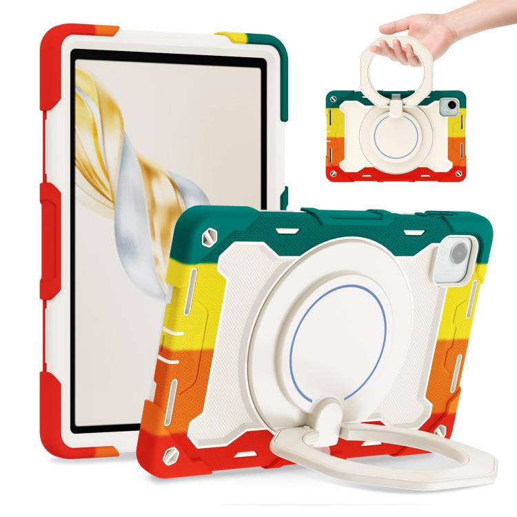 Armor Portable Rotating Ring Holder Silicone Tablet Case, For Honor Pad X9 Pro, For Honor Pad X9 / X8a