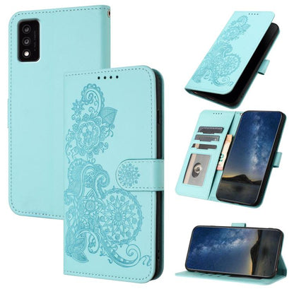 Datura Flower Embossed Flip Leather Phone Case, For TCL 40 R 5G, For TCL 30 XL, For TCL 305 / 306 / 30E / 30 SE, For TCL Stylus 5G, For TCL 30T, For TCL 30 5G / 30+, For TCL 30 XE 5G, For TCL 20 R 5G