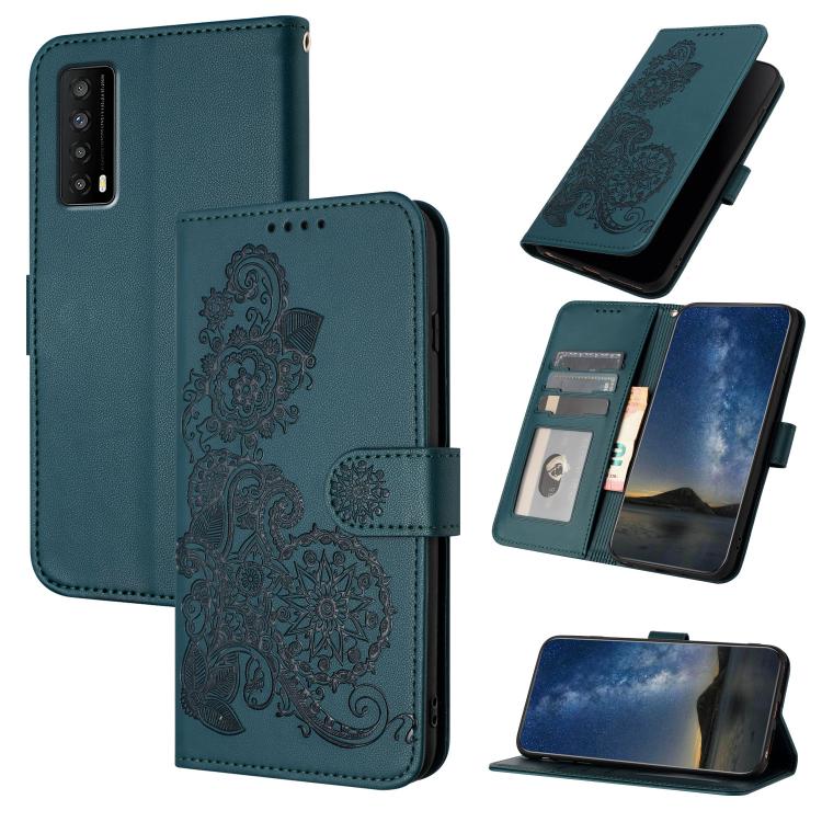 Datura Flower Embossed Flip Leather Phone Case, For TCL 40 R 5G, For TCL 30 XL, For TCL 305 / 306 / 30E / 30 SE, For TCL Stylus 5G, For TCL 30T, For TCL 30 5G / 30+, For TCL 30 XE 5G, For TCL 20 R 5G