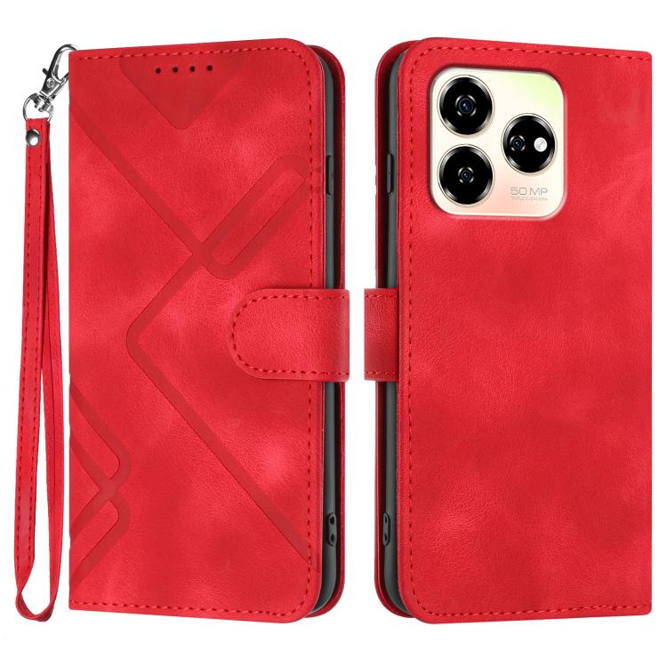 Line Pattern Skin Feel Leather Phone Case, For ZTE Blade A35e 4G, For ZTE Blade A35e Global, For ZTE Blade A35e Brazil, For ZTE nubia Music 2, For ZTE nubia S 5G A403ZT, For ZTE Blade V70 Design, For ZTE Blade A35 Lite, For ZTE Blade V70               ...