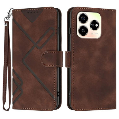 Line Pattern Skin Feel Leather Phone Case, For ZTE Blade A35e 4G, For ZTE Blade A35e Global, For ZTE Blade A35e Brazil, For ZTE nubia Music 2, For ZTE nubia S 5G A403ZT, For ZTE Blade V70 Design, For ZTE Blade A35 Lite, For ZTE Blade V70               ...