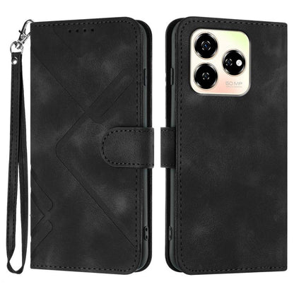 Line Pattern Skin Feel Leather Phone Case, For ZTE Blade A35e 4G, For ZTE Blade A35e Global, For ZTE Blade A35e Brazil, For ZTE nubia Music 2, For ZTE nubia S 5G A403ZT, For ZTE Blade V70 Design, For ZTE Blade A35 Lite, For ZTE Blade V70               ...