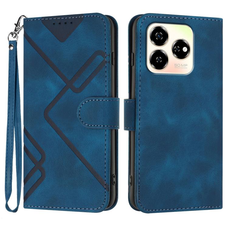 Line Pattern Skin Feel Leather Phone Case, For ZTE Blade A35e 4G, For ZTE Blade A35e Global, For ZTE Blade A35e Brazil, For ZTE nubia Music 2, For ZTE nubia S 5G A403ZT, For ZTE Blade V70 Design, For ZTE Blade A35 Lite, For ZTE Blade V70               ...