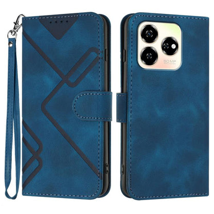 Line Pattern Skin Feel Leather Phone Case, For ZTE Blade A35e 4G, For ZTE Blade A35e Global, For ZTE Blade A35e Brazil, For ZTE nubia Music 2, For ZTE nubia S 5G A403ZT, For ZTE Blade V70 Design, For ZTE Blade A35 Lite, For ZTE Blade V70               ...