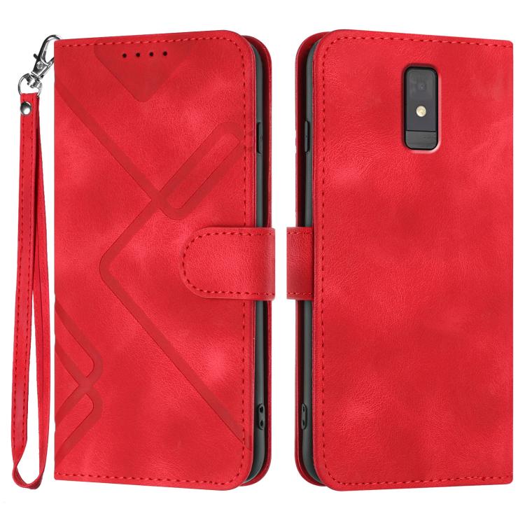 Line Pattern Skin Feel Leather Phone Case, For ZTE nubia Focus Pro, For ZTE nubia Music, For ZTE Blade A34, For ZTE nubia Z60 Ultra, For ZTE Blade A54, For ZTE Blade A73 4G / Blade V50 Design 4G, For ZTE Blade A73 5G, For ZTE Blade V50 Vita            ...