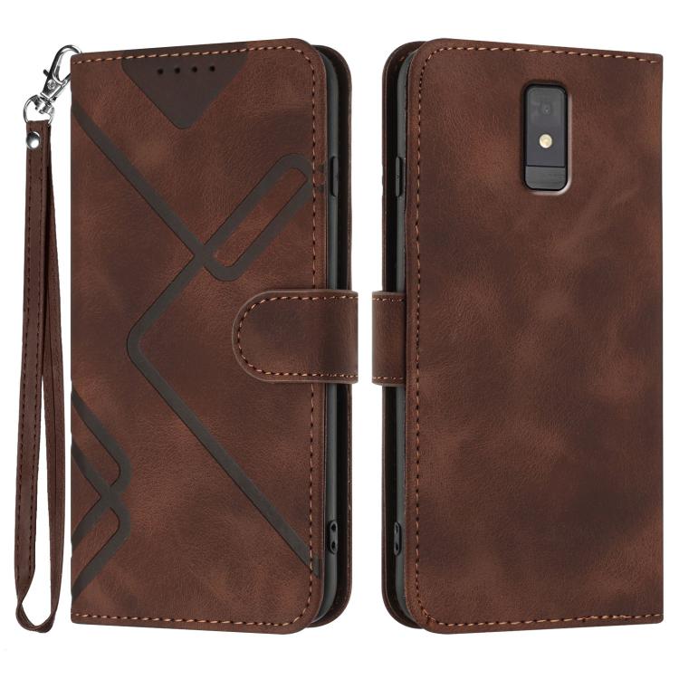 Line Pattern Skin Feel Leather Phone Case, For ZTE nubia Focus Pro, For ZTE nubia Music, For ZTE Blade A34, For ZTE nubia Z60 Ultra, For ZTE Blade A54, For ZTE Blade A73 4G / Blade V50 Design 4G, For ZTE Blade A73 5G, For ZTE Blade V50 Vita            ...