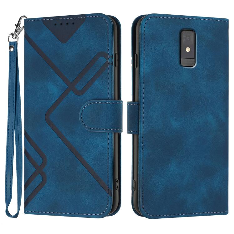 Line Pattern Skin Feel Leather Phone Case, For ZTE nubia Focus Pro, For ZTE nubia Music, For ZTE Blade A34, For ZTE nubia Z60 Ultra, For ZTE Blade A54, For ZTE Blade A73 4G / Blade V50 Design 4G, For ZTE Blade A73 5G, For ZTE Blade V50 Vita            ...