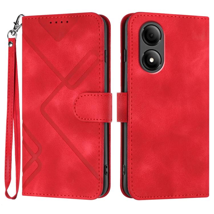 Line Pattern Skin Feel Leather Phone Case, For ZTE nubia Focus Pro, For ZTE nubia Music, For ZTE Blade A34, For ZTE nubia Z60 Ultra, For ZTE Blade A54, For ZTE Blade A73 4G / Blade V50 Design 4G, For ZTE Blade A73 5G, For ZTE Blade V50 Vita            ...