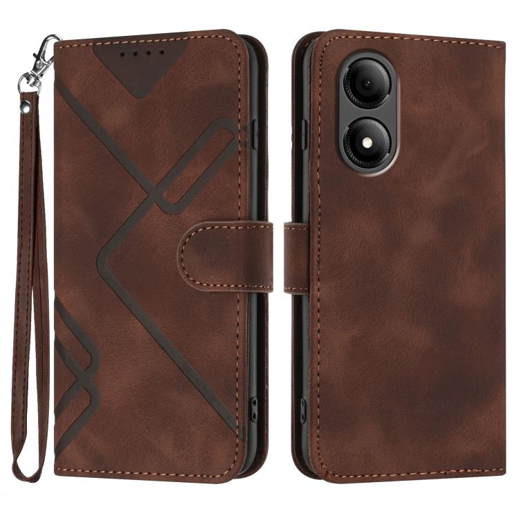 Line Pattern Skin Feel Leather Phone Case, For ZTE nubia Focus Pro, For ZTE nubia Music, For ZTE Blade A34, For ZTE nubia Z60 Ultra, For ZTE Blade A54, For ZTE Blade A73 4G / Blade V50 Design 4G, For ZTE Blade A73 5G, For ZTE Blade V50 Vita            ...
