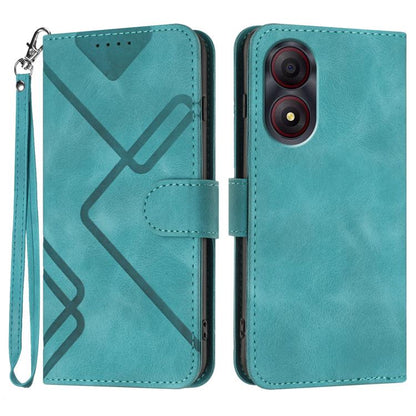 Line Pattern Skin Feel Leather Phone Case, For ZTE nubia Focus Pro, For ZTE nubia Music, For ZTE Blade A34, For ZTE nubia Z60 Ultra, For ZTE Blade A54, For ZTE Blade A73 4G / Blade V50 Design 4G, For ZTE Blade A73 5G, For ZTE Blade V50 Vita            ...