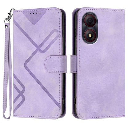 Line Pattern Skin Feel Leather Phone Case, For ZTE nubia Focus Pro, For ZTE nubia Music, For ZTE Blade A34, For ZTE nubia Z60 Ultra, For ZTE Blade A54, For ZTE Blade A73 4G / Blade V50 Design 4G, For ZTE Blade A73 5G, For ZTE Blade V50 Vita            ...