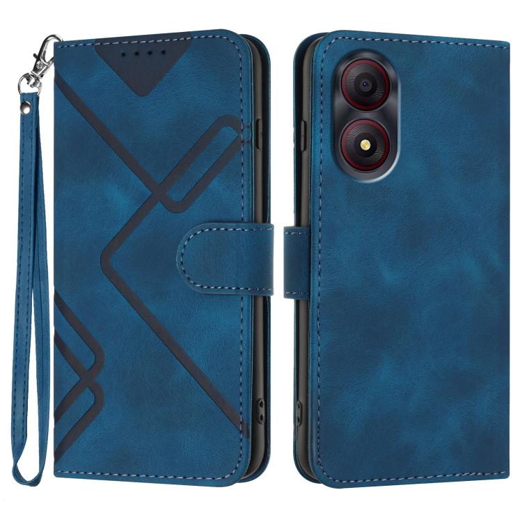 Line Pattern Skin Feel Leather Phone Case, For ZTE nubia Focus Pro, For ZTE nubia Music, For ZTE Blade A34, For ZTE nubia Z60 Ultra, For ZTE Blade A54, For ZTE Blade A73 4G / Blade V50 Design 4G, For ZTE Blade A73 5G, For ZTE Blade V50 Vita            ...