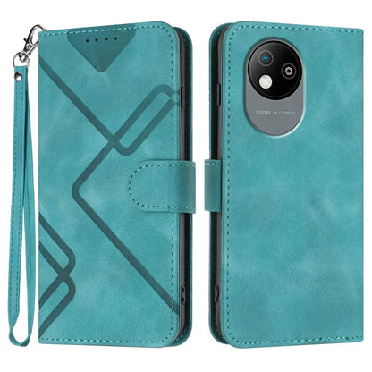 Line Pattern Skin Feel Leather Phone Case, For ZTE Blade A35e 4G, For ZTE Blade A35e Global, For ZTE Blade A35e Brazil, For ZTE nubia Music 2, For ZTE nubia S 5G A403ZT, For ZTE Blade V70 Design, For ZTE Blade A35 Lite, For ZTE Blade V70               ...