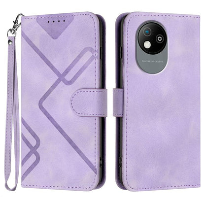 Line Pattern Skin Feel Leather Phone Case, For ZTE Blade A35e 4G, For ZTE Blade A35e Global, For ZTE Blade A35e Brazil, For ZTE nubia Music 2, For ZTE nubia S 5G A403ZT, For ZTE Blade V70 Design, For ZTE Blade A35 Lite, For ZTE Blade V70               ...