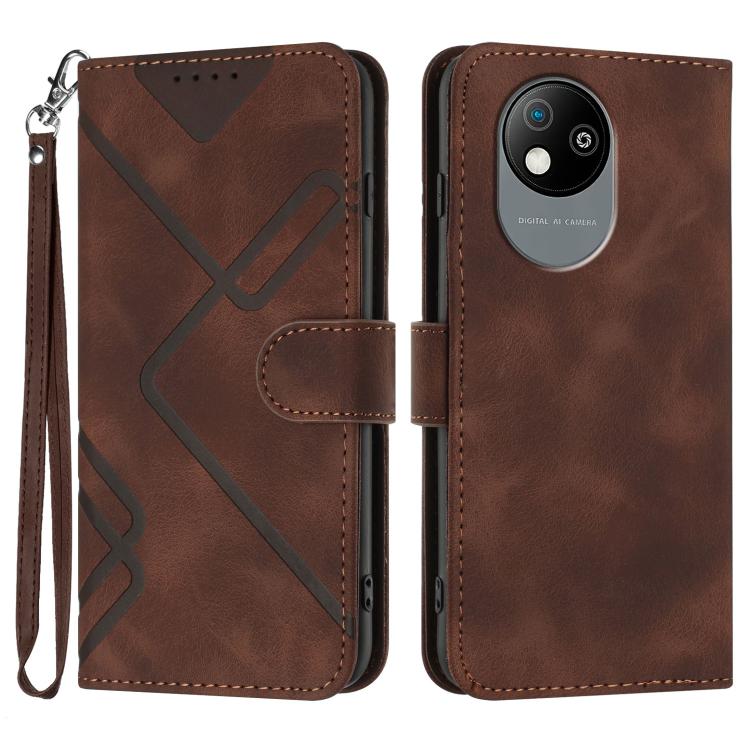 Line Pattern Skin Feel Leather Phone Case, For ZTE Blade A35e 4G, For ZTE Blade A35e Global, For ZTE Blade A35e Brazil, For ZTE nubia Music 2, For ZTE nubia S 5G A403ZT, For ZTE Blade V70 Design, For ZTE Blade A35 Lite, For ZTE Blade V70               ...