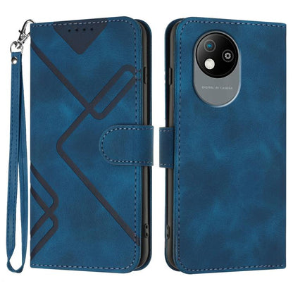 Line Pattern Skin Feel Leather Phone Case, For ZTE Blade A35e 4G, For ZTE Blade A35e Global, For ZTE Blade A35e Brazil, For ZTE nubia Music 2, For ZTE nubia S 5G A403ZT, For ZTE Blade V70 Design, For ZTE Blade A35 Lite, For ZTE Blade V70               ...