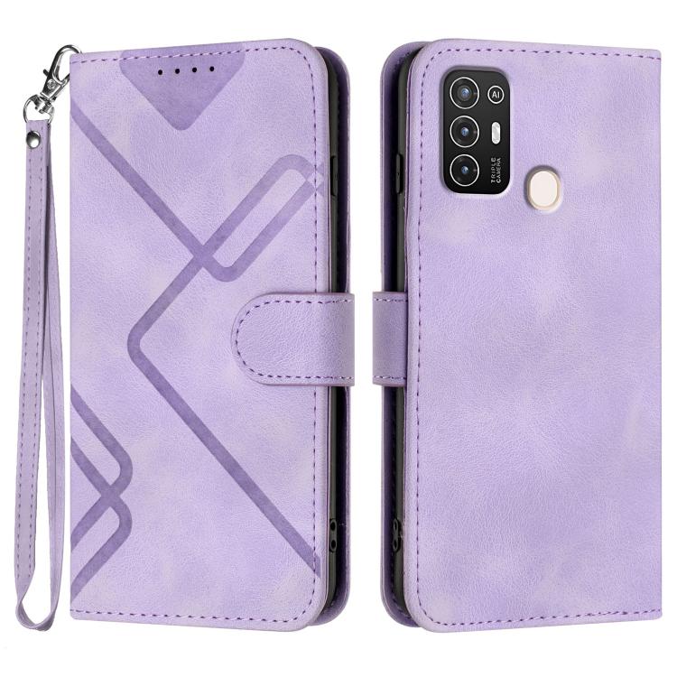 Line Pattern Skin Feel Leather Phone Case, For ZTE Libero 5G III, For ZTE Blade A72 5G, For ZTE Libero 5G II, For ZTE Blade A72, For ZTE Blade A52