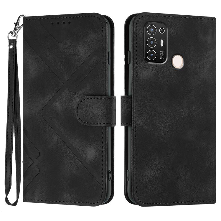 Line Pattern Skin Feel Leather Phone Case, For ZTE Libero 5G III, For ZTE Blade A72 5G, For ZTE Libero 5G II, For ZTE Blade A72, For ZTE Blade A52
