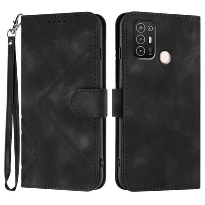Line Pattern Skin Feel Leather Phone Case, For ZTE Libero 5G III, For ZTE Blade A72 5G, For ZTE Libero 5G II, For ZTE Blade A72, For ZTE Blade A52
