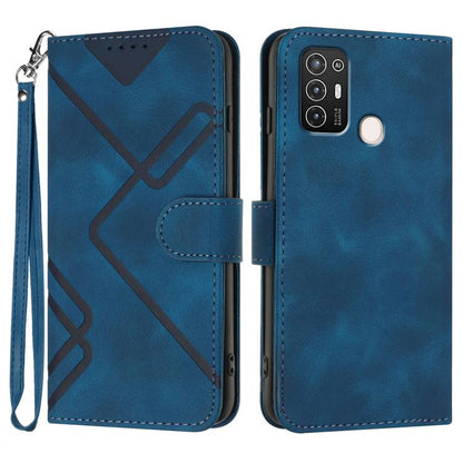 Line Pattern Skin Feel Leather Phone Case, For ZTE Libero 5G III, For ZTE Blade A72 5G, For ZTE Libero 5G II, For ZTE Blade A72, For ZTE Blade A52
