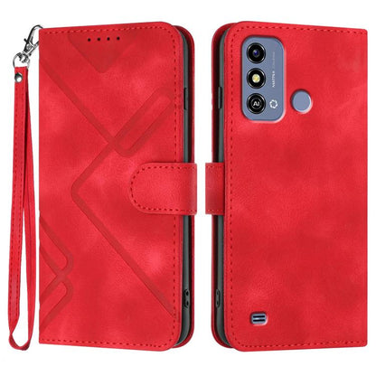 Line Pattern Skin Feel Leather Phone Case, For ZTE nubia Focus Pro, For ZTE nubia Music, For ZTE Blade A34, For ZTE nubia Z60 Ultra, For ZTE Blade A54, For ZTE Blade A73 4G / Blade V50 Design 4G, For ZTE Blade A73 5G, For ZTE Blade V50 Vita            ...