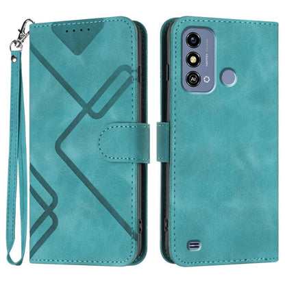 Line Pattern Skin Feel Leather Phone Case, For ZTE nubia Focus Pro, For ZTE nubia Music, For ZTE Blade A34, For ZTE nubia Z60 Ultra, For ZTE Blade A54, For ZTE Blade A73 4G / Blade V50 Design 4G, For ZTE Blade A73 5G, For ZTE Blade V50 Vita            ...