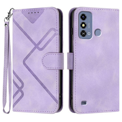 Line Pattern Skin Feel Leather Phone Case, For ZTE nubia Focus Pro, For ZTE nubia Music, For ZTE Blade A34, For ZTE nubia Z60 Ultra, For ZTE Blade A54, For ZTE Blade A73 4G / Blade V50 Design 4G, For ZTE Blade A73 5G, For ZTE Blade V50 Vita            ...