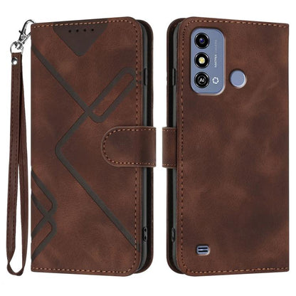 Line Pattern Skin Feel Leather Phone Case, For ZTE nubia Focus Pro, For ZTE nubia Music, For ZTE Blade A34, For ZTE nubia Z60 Ultra, For ZTE Blade A54, For ZTE Blade A73 4G / Blade V50 Design 4G, For ZTE Blade A73 5G, For ZTE Blade V50 Vita            ...
