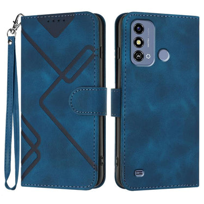 Line Pattern Skin Feel Leather Phone Case, For ZTE nubia Focus Pro, For ZTE nubia Music, For ZTE Blade A34, For ZTE nubia Z60 Ultra, For ZTE Blade A54, For ZTE Blade A73 4G / Blade V50 Design 4G, For ZTE Blade A73 5G, For ZTE Blade V50 Vita            ...
