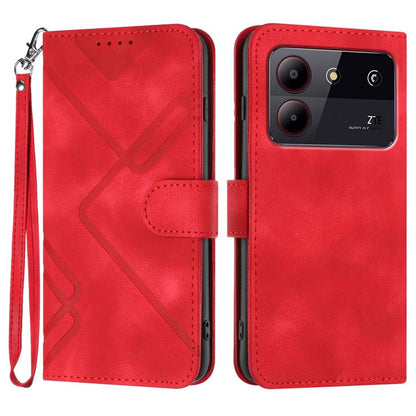 Line Pattern Skin Feel Leather Phone Case, For ZTE nubia Focus Pro, For ZTE nubia Music, For ZTE Blade A34, For ZTE nubia Z60 Ultra, For ZTE Blade A54, For ZTE Blade A73 4G / Blade V50 Design 4G, For ZTE Blade A73 5G, For ZTE Blade V50 Vita            ...