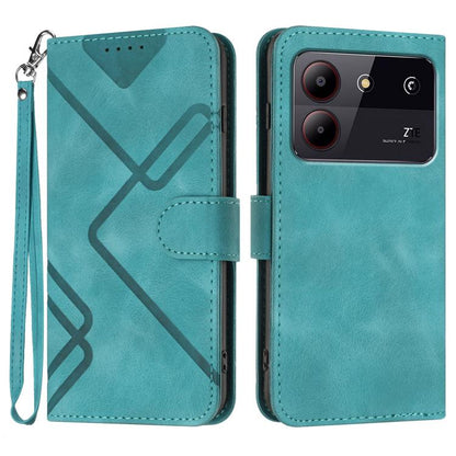 Line Pattern Skin Feel Leather Phone Case, For ZTE nubia Focus Pro, For ZTE nubia Music, For ZTE Blade A34, For ZTE nubia Z60 Ultra, For ZTE Blade A54, For ZTE Blade A73 4G / Blade V50 Design 4G, For ZTE Blade A73 5G, For ZTE Blade V50 Vita            ...