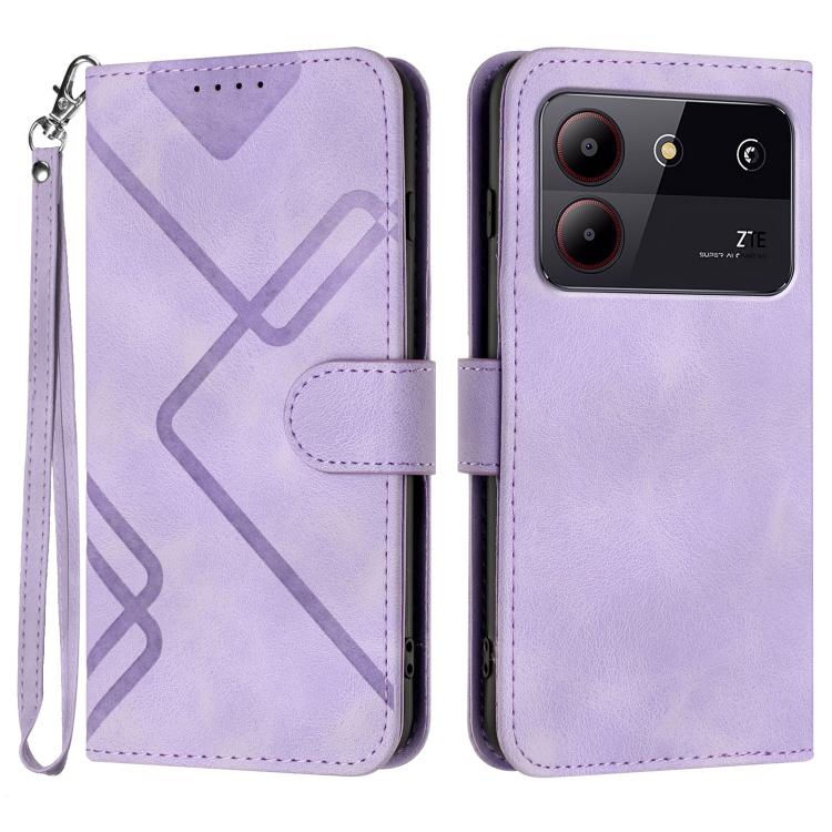 Line Pattern Skin Feel Leather Phone Case, For ZTE nubia Focus Pro, For ZTE nubia Music, For ZTE Blade A34, For ZTE nubia Z60 Ultra, For ZTE Blade A54, For ZTE Blade A73 4G / Blade V50 Design 4G, For ZTE Blade A73 5G, For ZTE Blade V50 Vita            ...