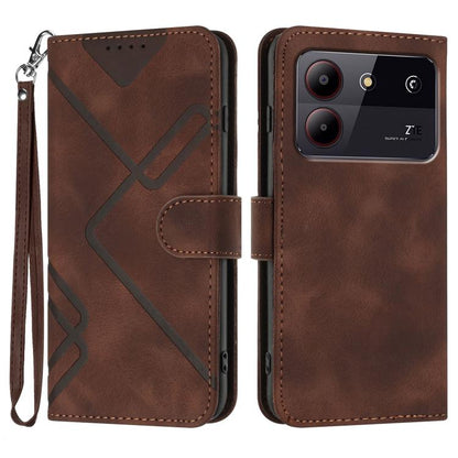 Line Pattern Skin Feel Leather Phone Case, For ZTE nubia Focus Pro, For ZTE nubia Music, For ZTE Blade A34, For ZTE nubia Z60 Ultra, For ZTE Blade A54, For ZTE Blade A73 4G / Blade V50 Design 4G, For ZTE Blade A73 5G, For ZTE Blade V50 Vita            ...