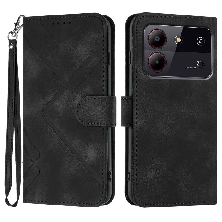 Line Pattern Skin Feel Leather Phone Case, For ZTE nubia Focus Pro, For ZTE nubia Music, For ZTE Blade A34, For ZTE nubia Z60 Ultra, For ZTE Blade A54, For ZTE Blade A73 4G / Blade V50 Design 4G, For ZTE Blade A73 5G, For ZTE Blade V50 Vita            ...