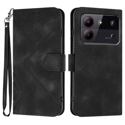 Line Pattern Skin Feel Leather Phone Case, For ZTE nubia Focus Pro, For ZTE nubia Music, For ZTE Blade A34, For ZTE nubia Z60 Ultra, For ZTE Blade A54, For ZTE Blade A73 4G / Blade V50 Design 4G, For ZTE Blade A73 5G, For ZTE Blade V50 Vita            ...