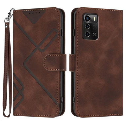 Line Pattern Skin Feel Leather Phone Case, For ZTE Libero 5G III, For ZTE Blade A72 5G, For ZTE Libero 5G II, For ZTE Blade A72, For ZTE Blade A52