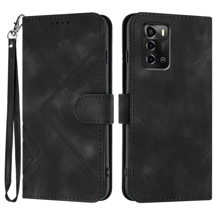 Line Pattern Skin Feel Leather Phone Case, For ZTE Libero 5G III, For ZTE Blade A72 5G, For ZTE Libero 5G II, For ZTE Blade A72, For ZTE Blade A52