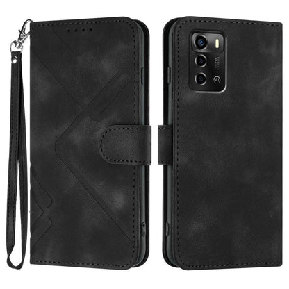 Line Pattern Skin Feel Leather Phone Case, For ZTE Libero 5G III, For ZTE Blade A72 5G, For ZTE Libero 5G II, For ZTE Blade A72, For ZTE Blade A52