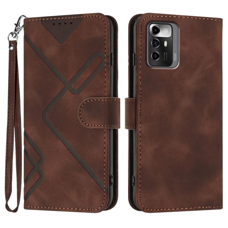 Line Pattern Skin Feel Leather Phone Case, For ZTE Libero 5G III, For ZTE Blade A72 5G, For ZTE Libero 5G II, For ZTE Blade A72, For ZTE Blade A52