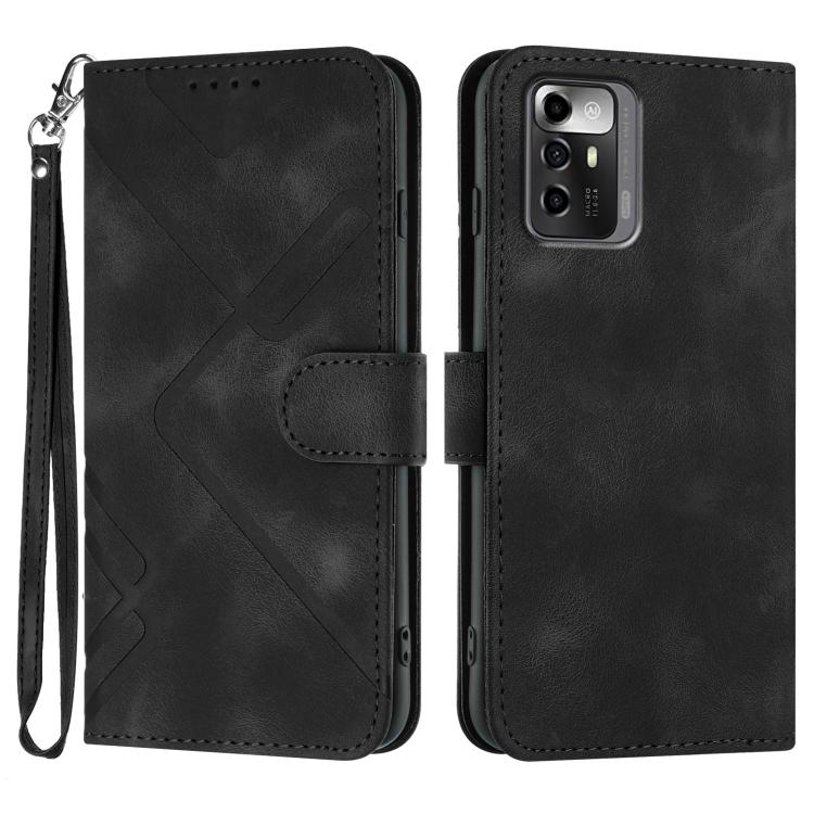Line Pattern Skin Feel Leather Phone Case, For ZTE Libero 5G III, For ZTE Blade A72 5G, For ZTE Libero 5G II, For ZTE Blade A72, For ZTE Blade A52