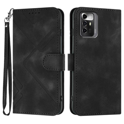 Line Pattern Skin Feel Leather Phone Case, For ZTE Libero 5G III, For ZTE Blade A72 5G, For ZTE Libero 5G II, For ZTE Blade A72, For ZTE Blade A52
