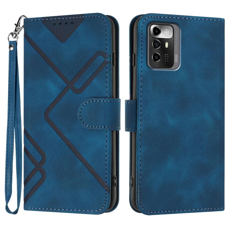 Line Pattern Skin Feel Leather Phone Case, For ZTE Libero 5G III, For ZTE Blade A72 5G, For ZTE Libero 5G II, For ZTE Blade A72, For ZTE Blade A52